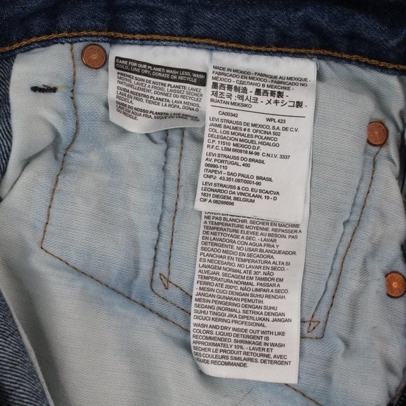 Vintage Levi's 501 Jeans 40 X 28 Blue Denim Medium Wash Straight Button Fly - Picture 11 of 12